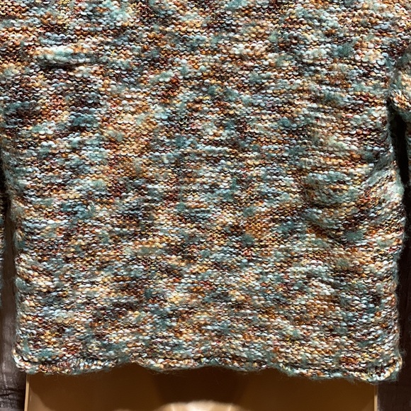 Universal Thread Short Chunky Sweater Cream Brown Green M Pullover - Picture 11 of 16
